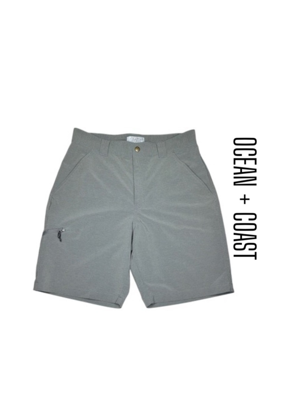Ocean + Coast Performance Hybrid Gray Men’s Shorts Sz 30 Flat Front Utility EUC